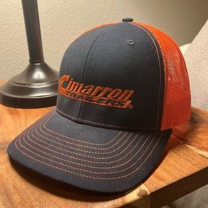 Trucker hat, Cimarron Trailers, orange mesh back Richardson 112